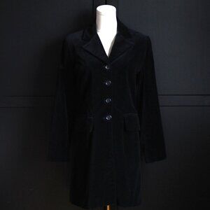 Sinéquanone Paris | Gorgeous Like NEW Velour Black Button-Up Coat
